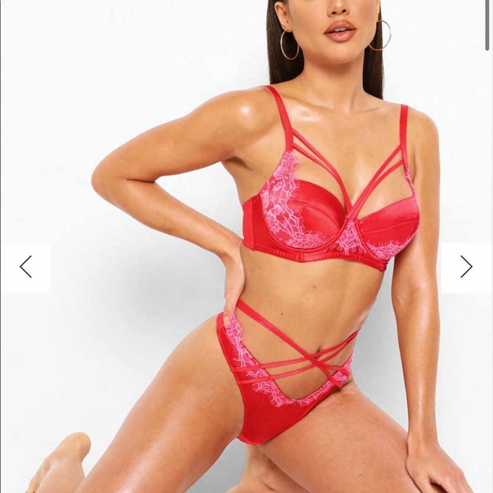 NWT boohoo lace lingerie set